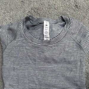 lululemon athletica Black and White Striped Tee